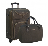 Набор: чемодан + сумочка Borgo Antico. 6088 brown 23,5/16